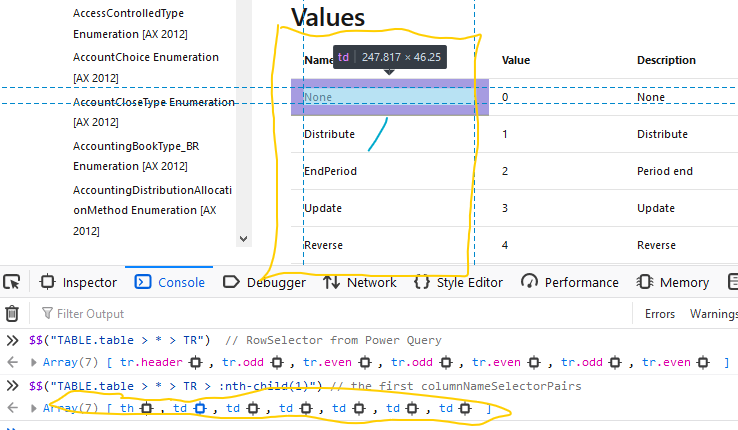 CSS Column Selector