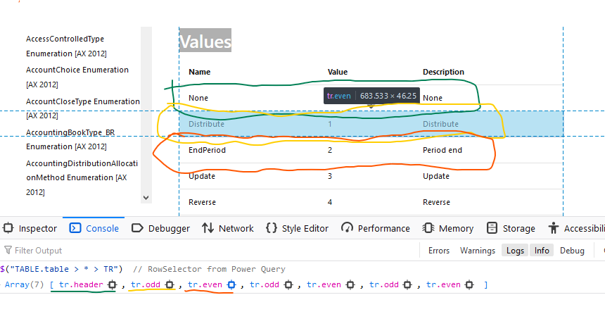 CSS Row Selector