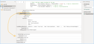 Screenshot Viewing the metadata record in Power Query